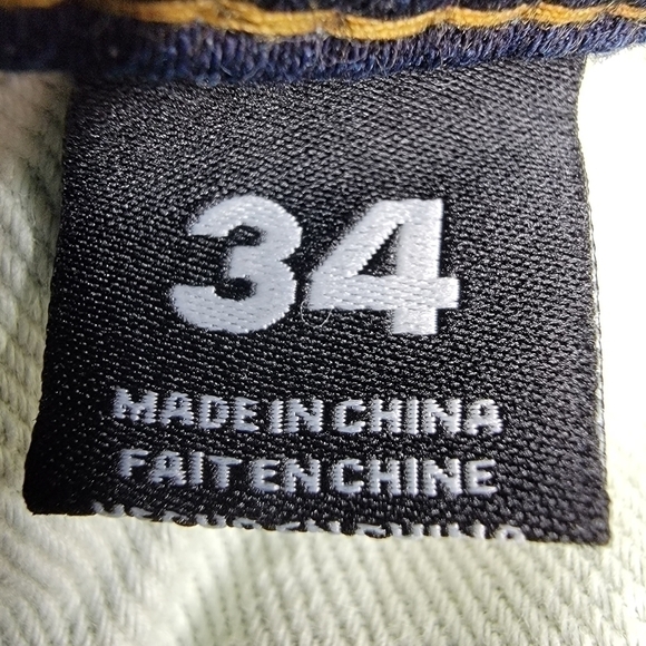 EMBELLISH Men's 34 Distressed Biker Streetwear Jeans with Paneled Stitching - Picture 14 of 16